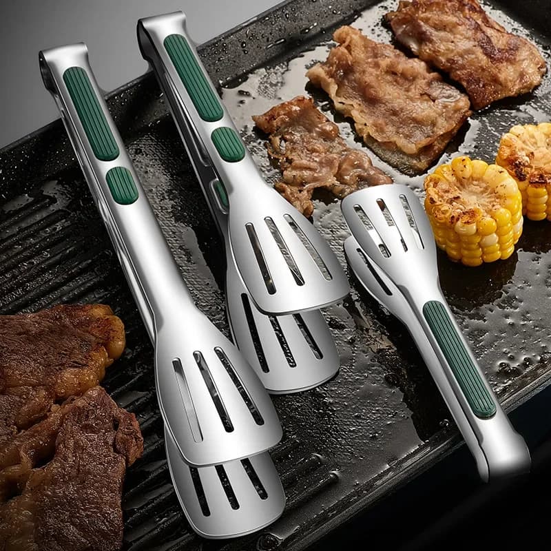 Non-Slip Stainless Steel Tongs for Perfect Grilling