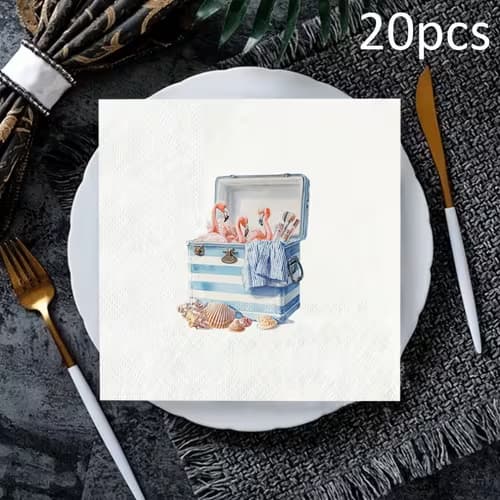 Charming Flamingo Paper Towels for Festive Dining