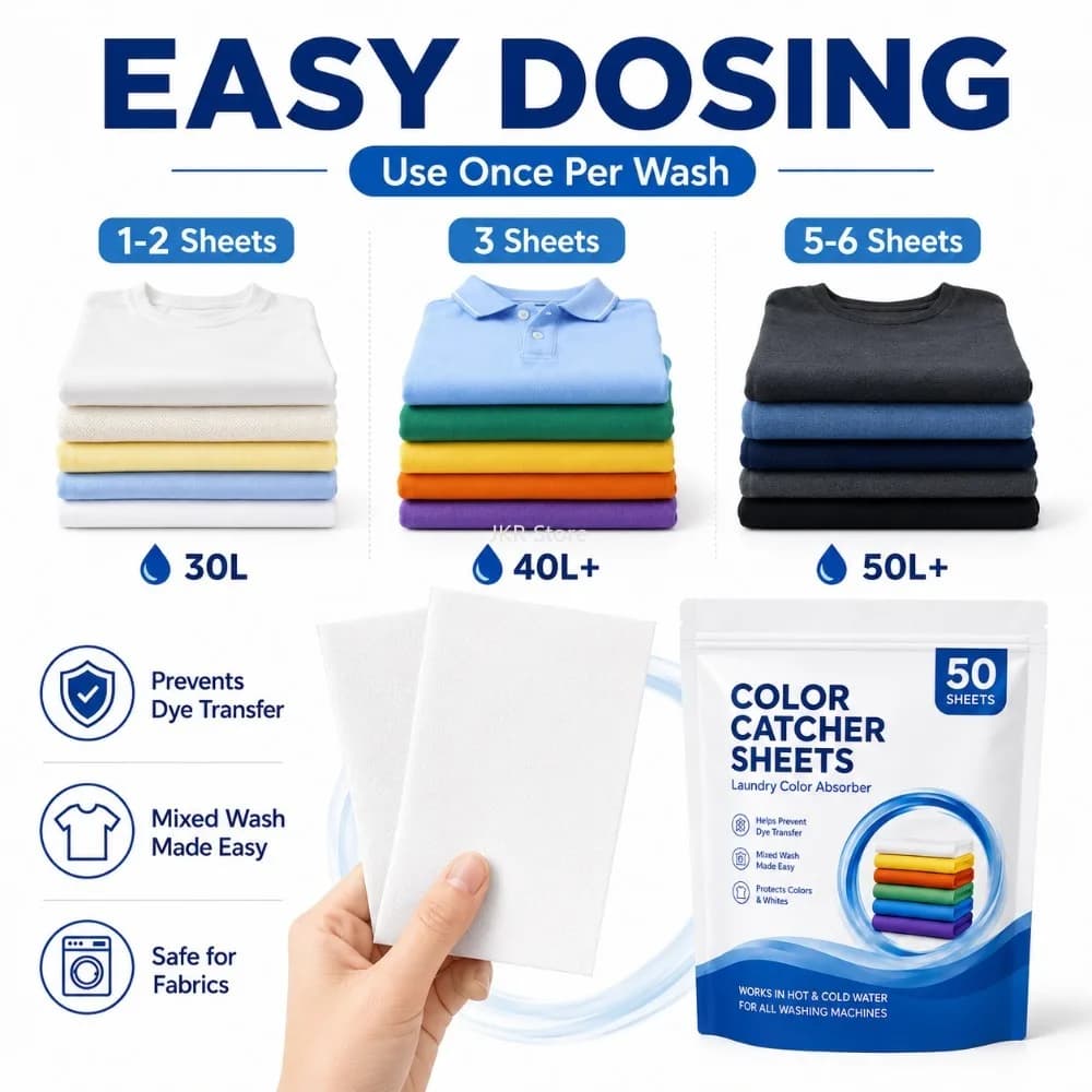 50PCS Color Catcher Sheets: Protect Your Laundry