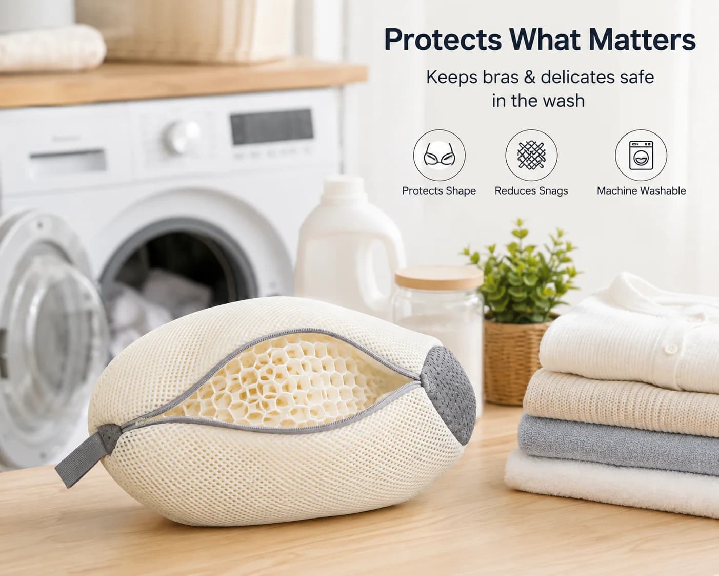 Reusable Shoe Washing Laundry Bag Breathable Mesh Inner