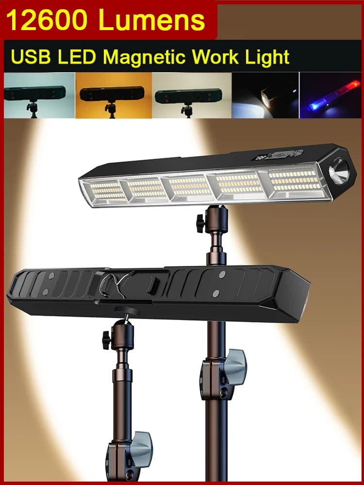 【High Power Magnetic LED Light Bar】Portable USB Rechargeable