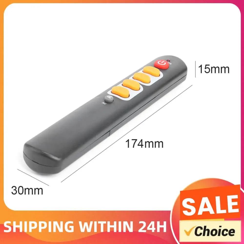 Universal 6 Big Yellow Button Learning Remote Control