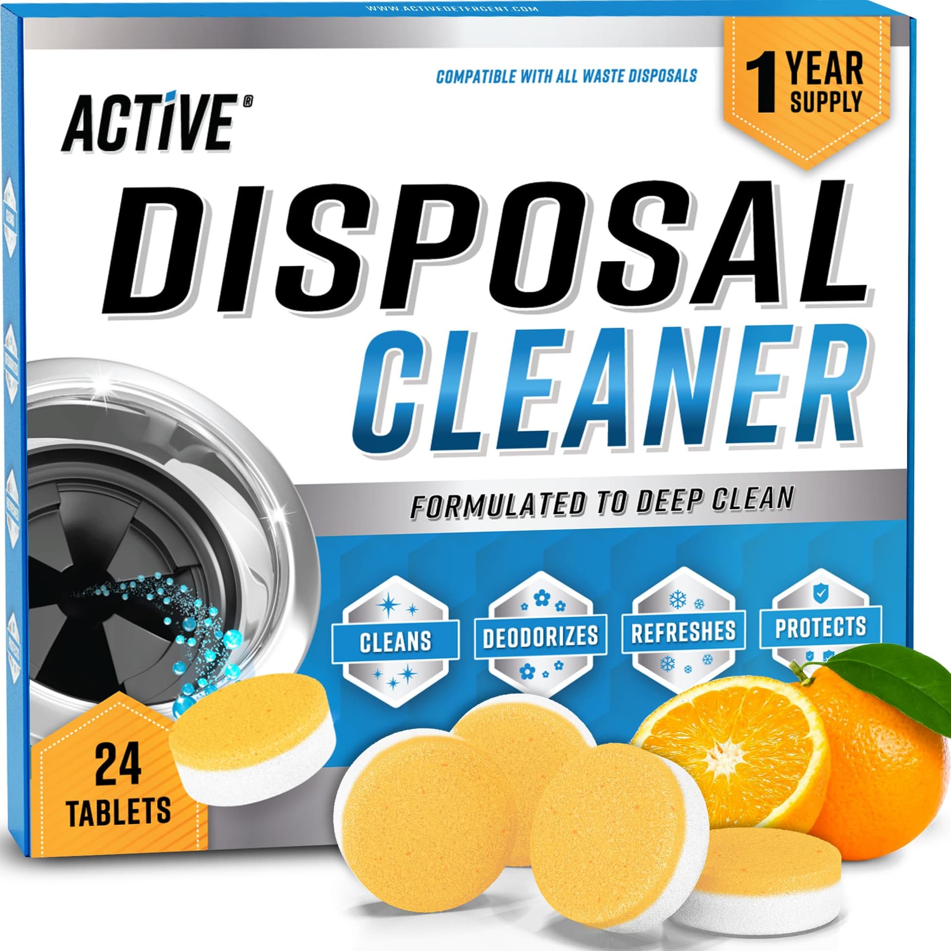 Powerful Citrus Garbage Disposal Cleaner Tablets