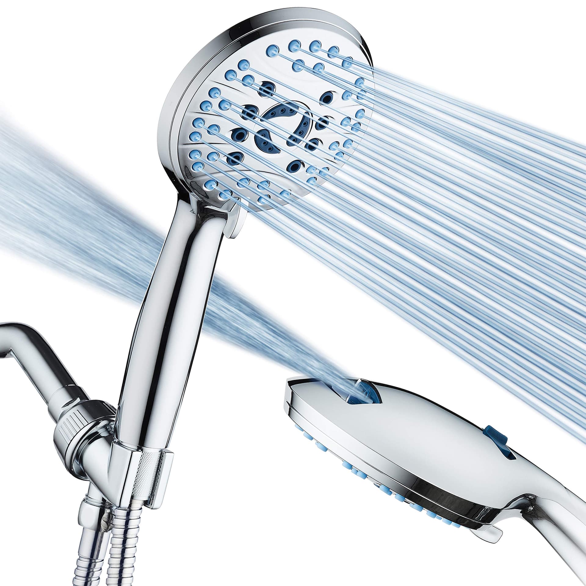 AquaCare Shower Head: Power Wash & 8 Modes