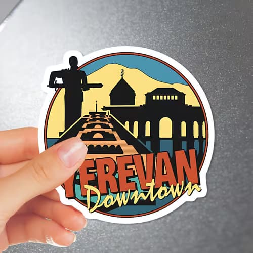 Yerevan Downtown Sticker Interesting and Durable Waterproof