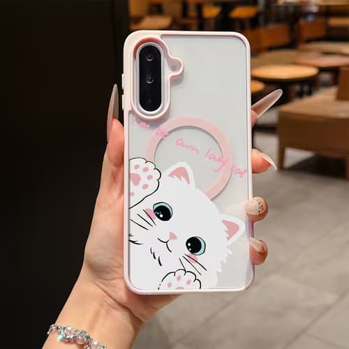 Phone Case - Peeking Lady Cat Magnetic Phone
