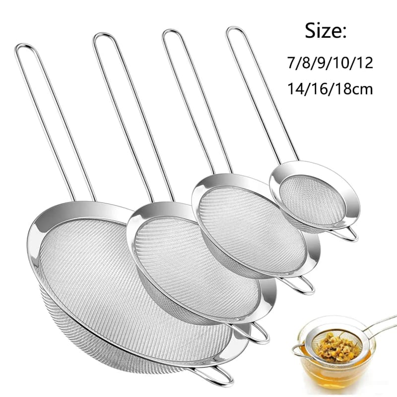 Versatile Stainless Steel Mesh Strainer Set