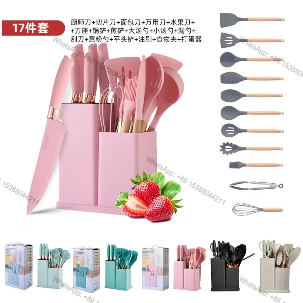 Multifunctional 19pcs Heat Resistant Kitchenware Non Stick