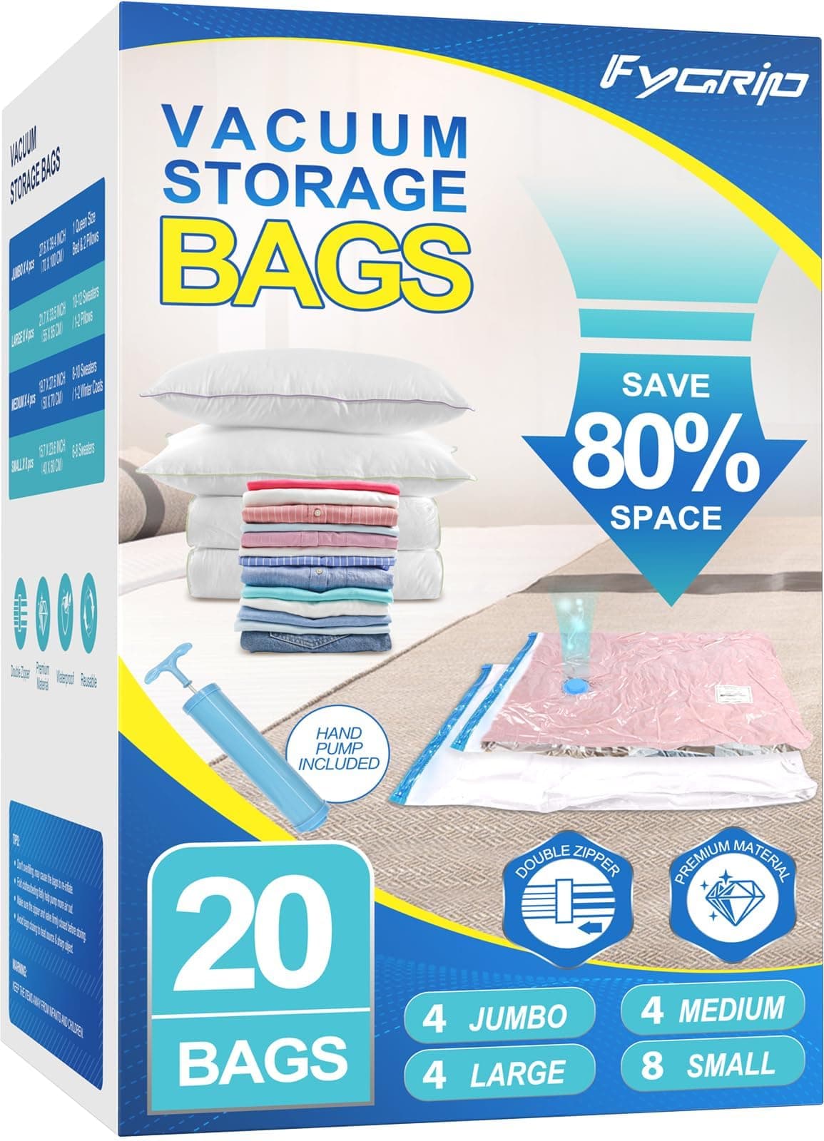 Maximize Space with Fygrip Vacuum Storage Bags