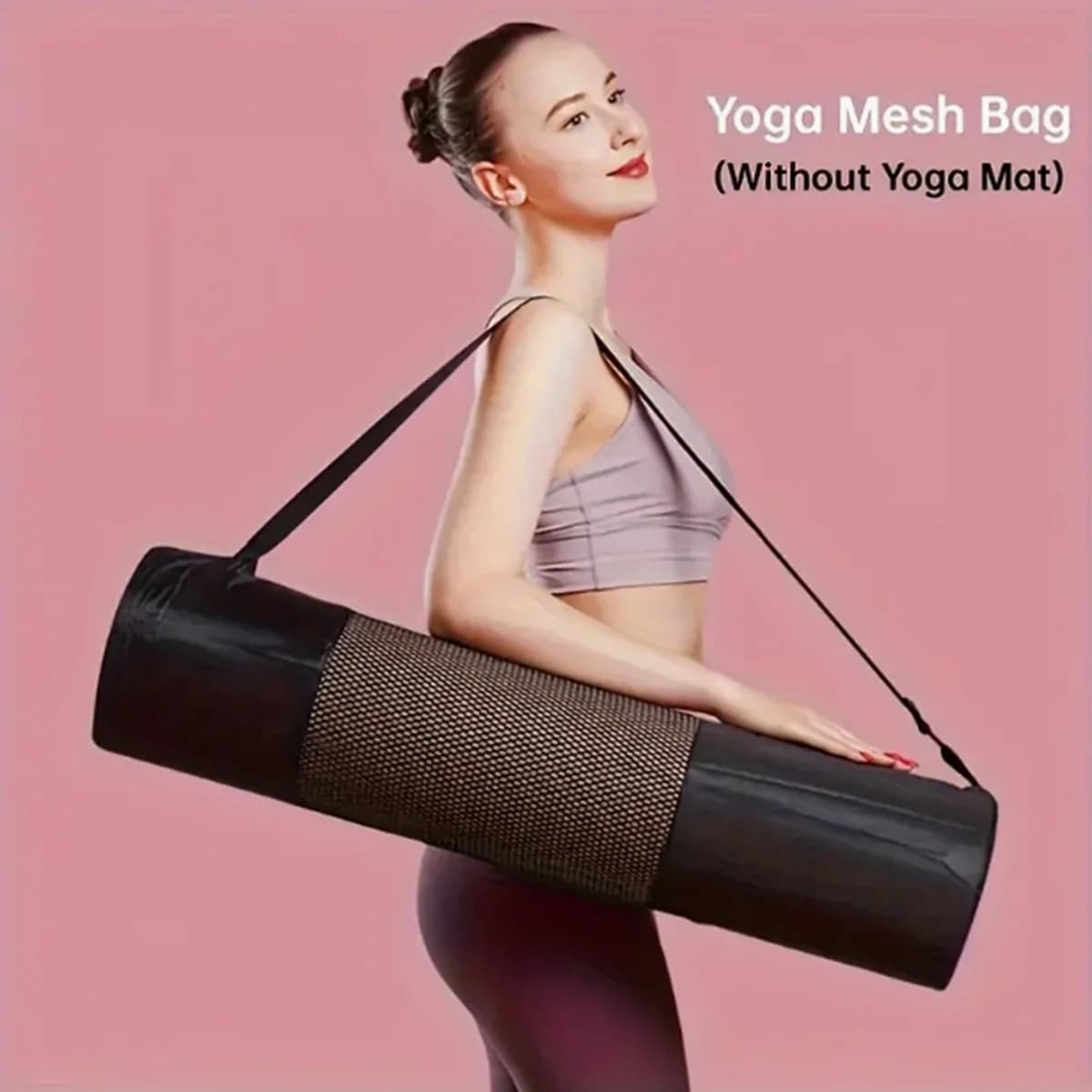 1 Breathable Yoga Mat Storage Mesh Bag