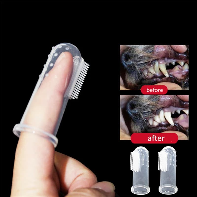 1PC Super Soft Pet Finger Dog Toothbrush Teddy