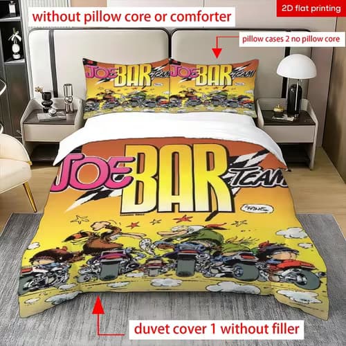 2/3pcs Joe Bar Team Comic Printed Duvet Cover