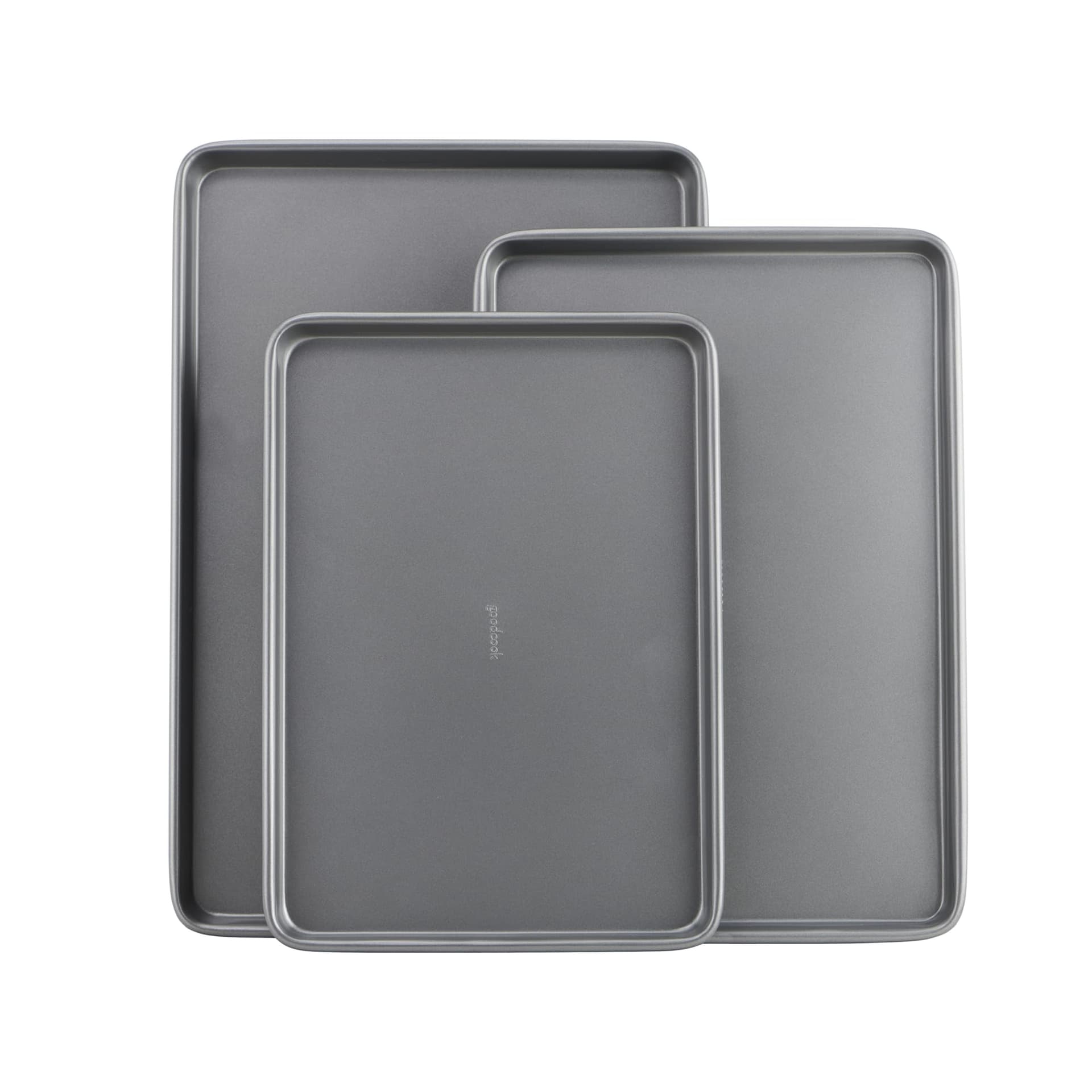 Versatile GoodCook Nonstick Baking Sheet Set, 3 Pans