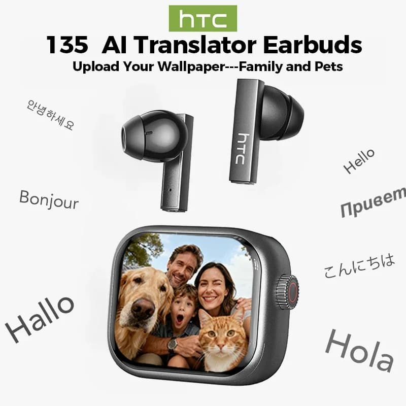 HTC NE40 Earphones: Wireless Sound with AI Translation