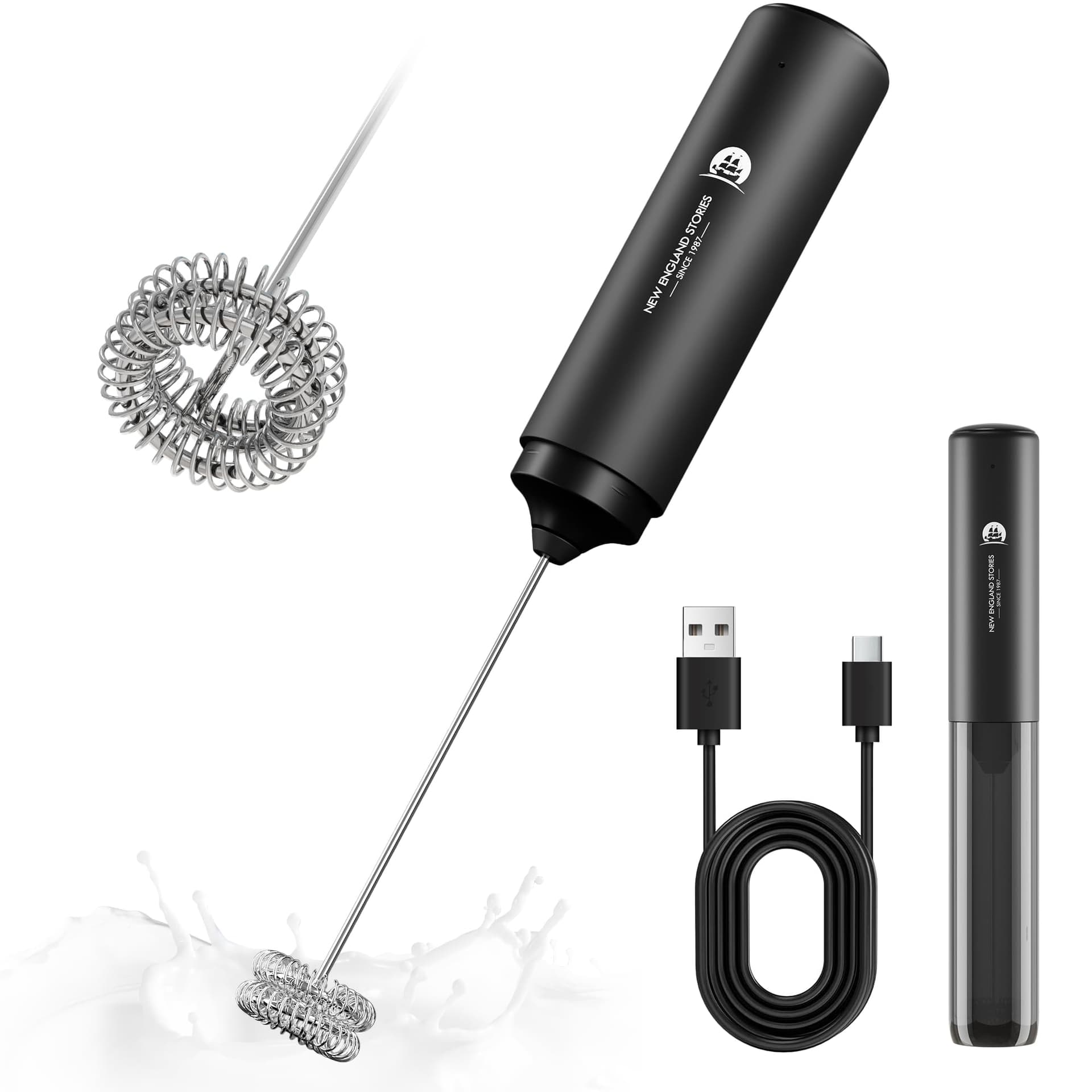 Eco-Friendly Rechargeable Milk Frother for Coffee