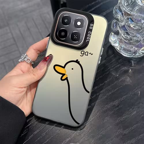 Cute Duck Metallic Phone Case for Honor Series