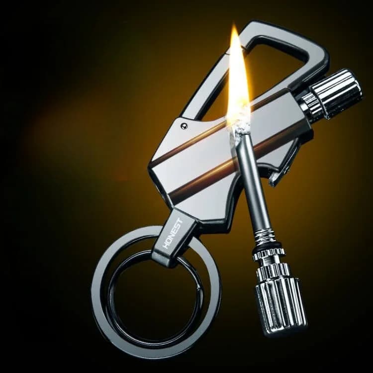 Compact Outdoor Match Keychain: Windproof Lighter