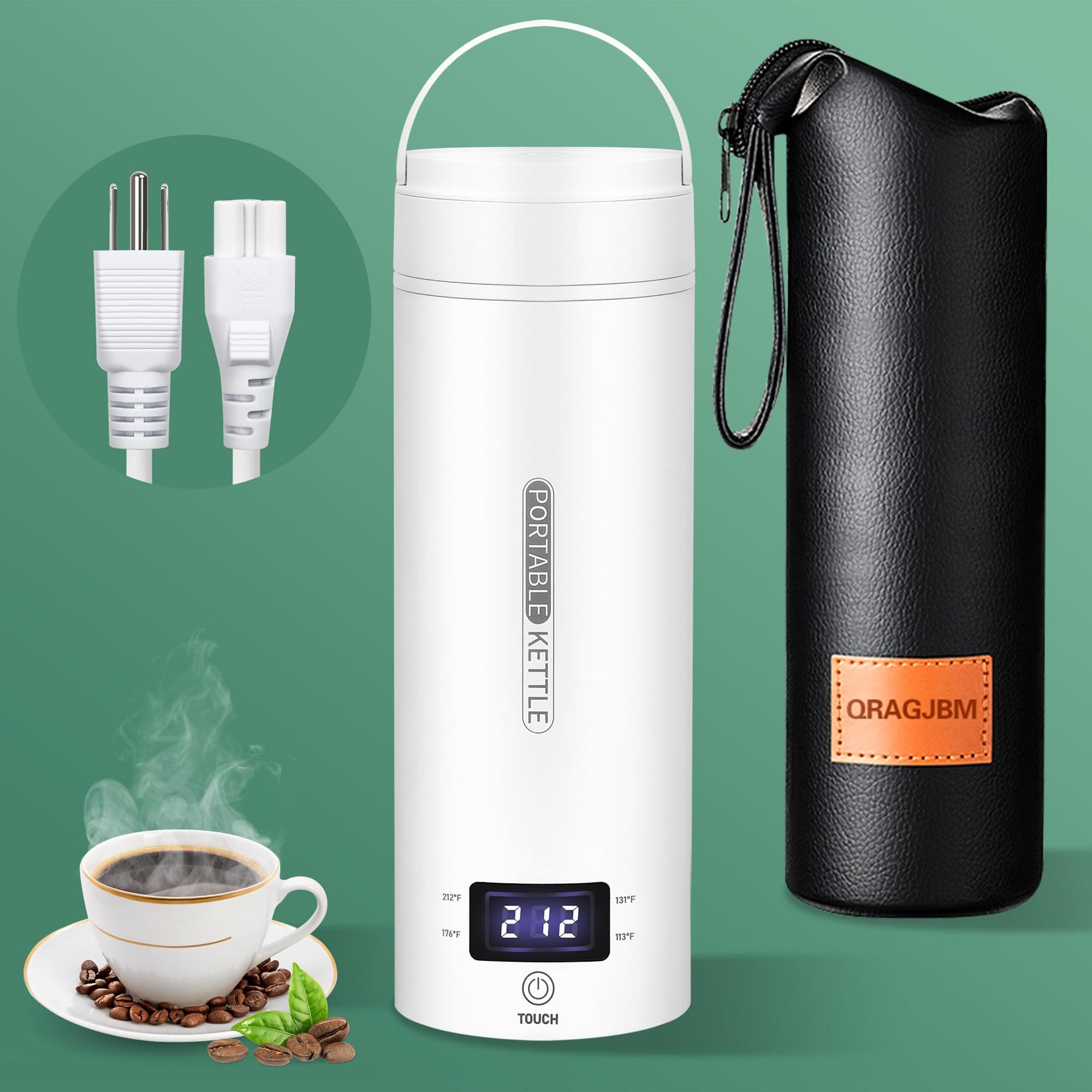 Compact Travel Kettle with Smart Temperature Control