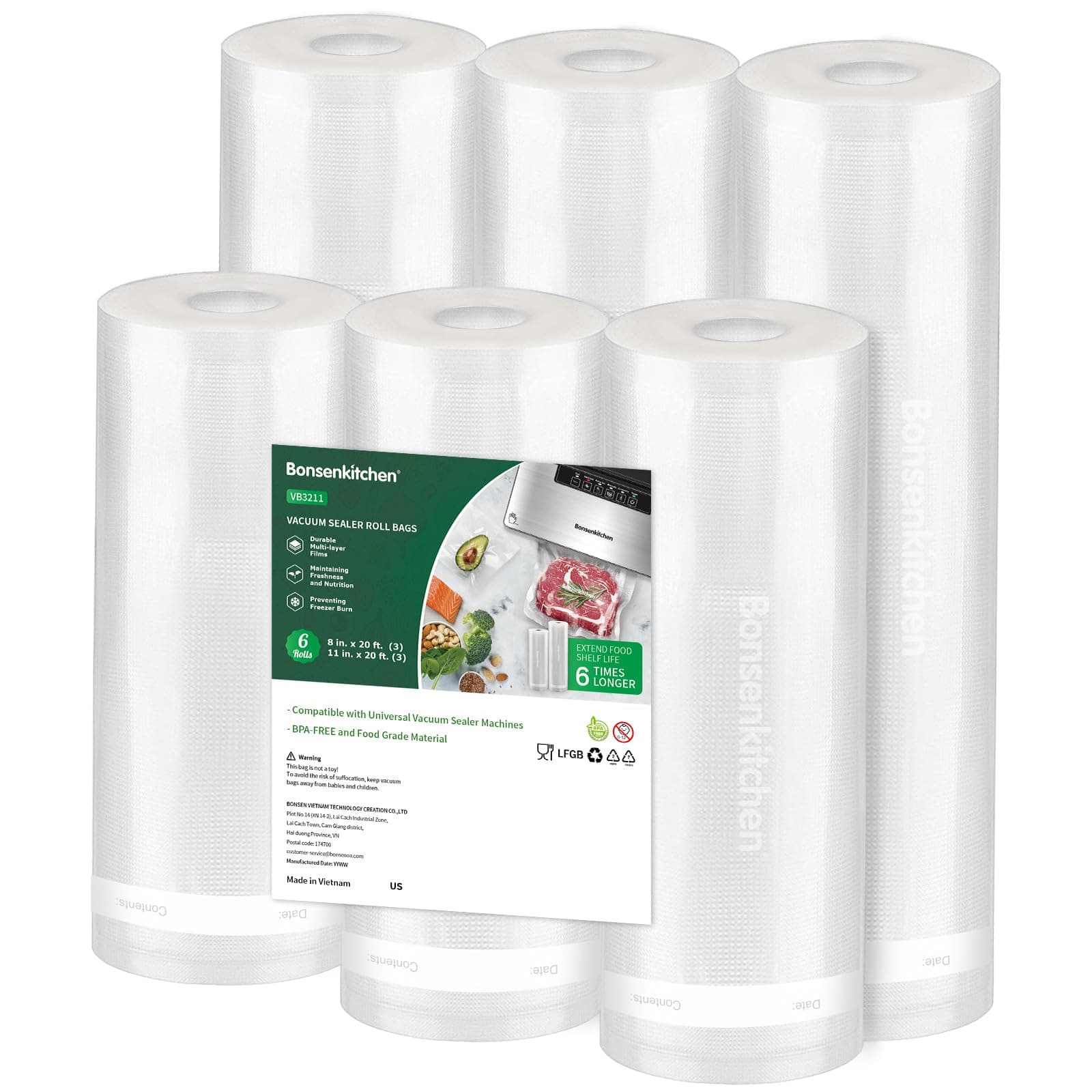 Bonsenkitchen Vacuum Sealer Rolls: Top Trend in Food