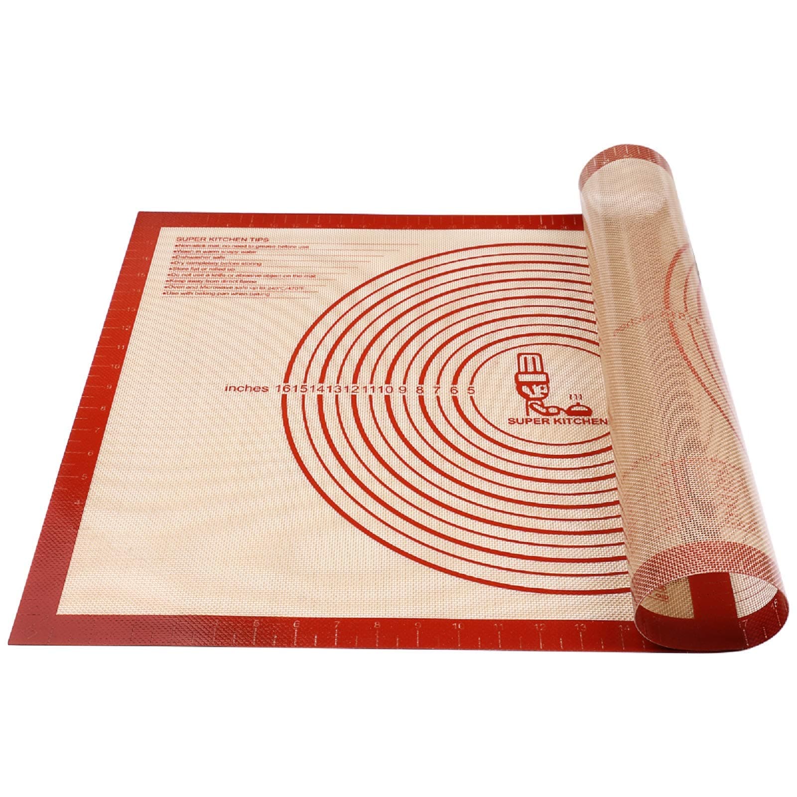 Non-slip Silicone Pastry Mat Extra Large with Measurements