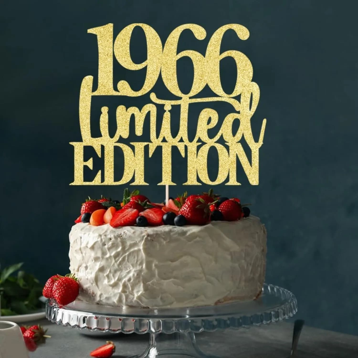 1pc1966 60th Birthday Cake Topper