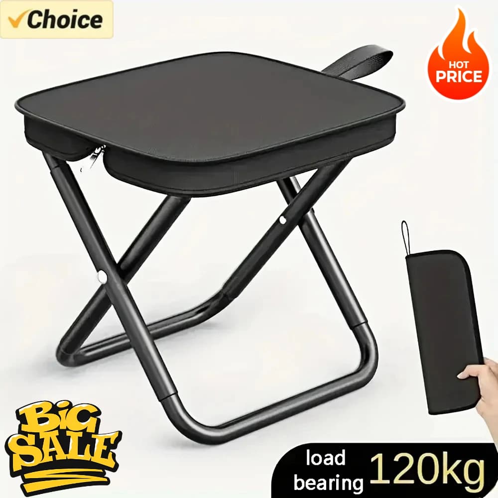 Portable Folding Stool Lightweight Camping Chair Foldable Seat