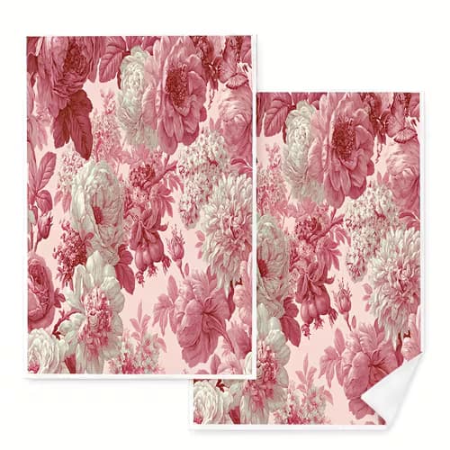Charming Retro Rose Dish Towels for Your Kitchen