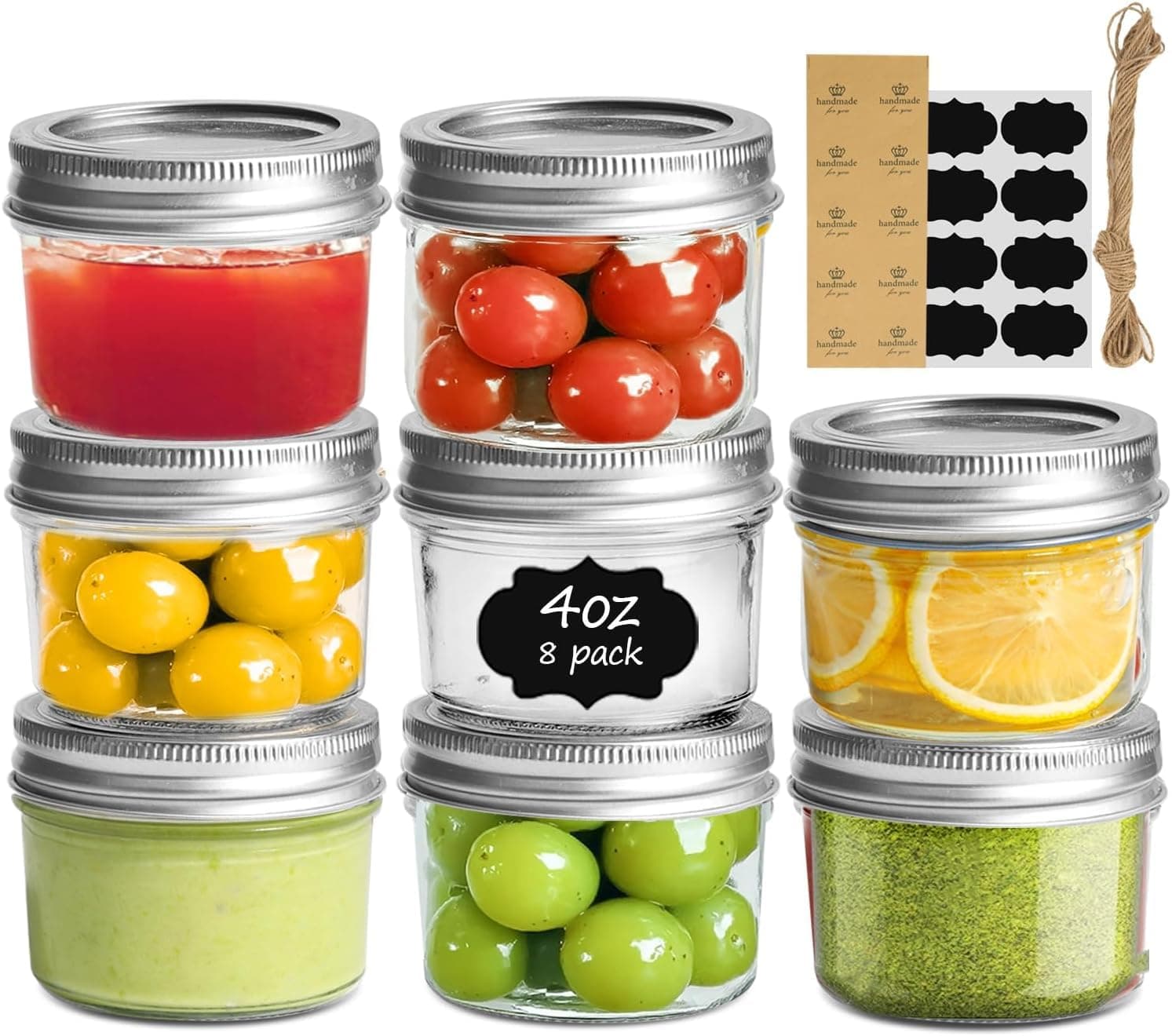 ComSaf Mini Mason Jars 4oz
