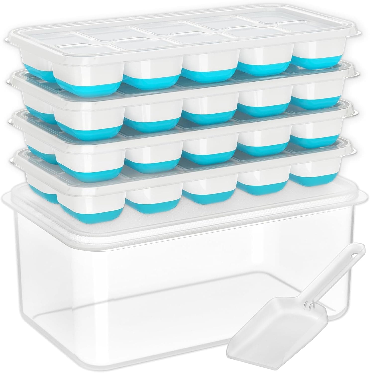 DOQAUS Ice Cube Trays: Tidy & Trendy Freezer Solution
