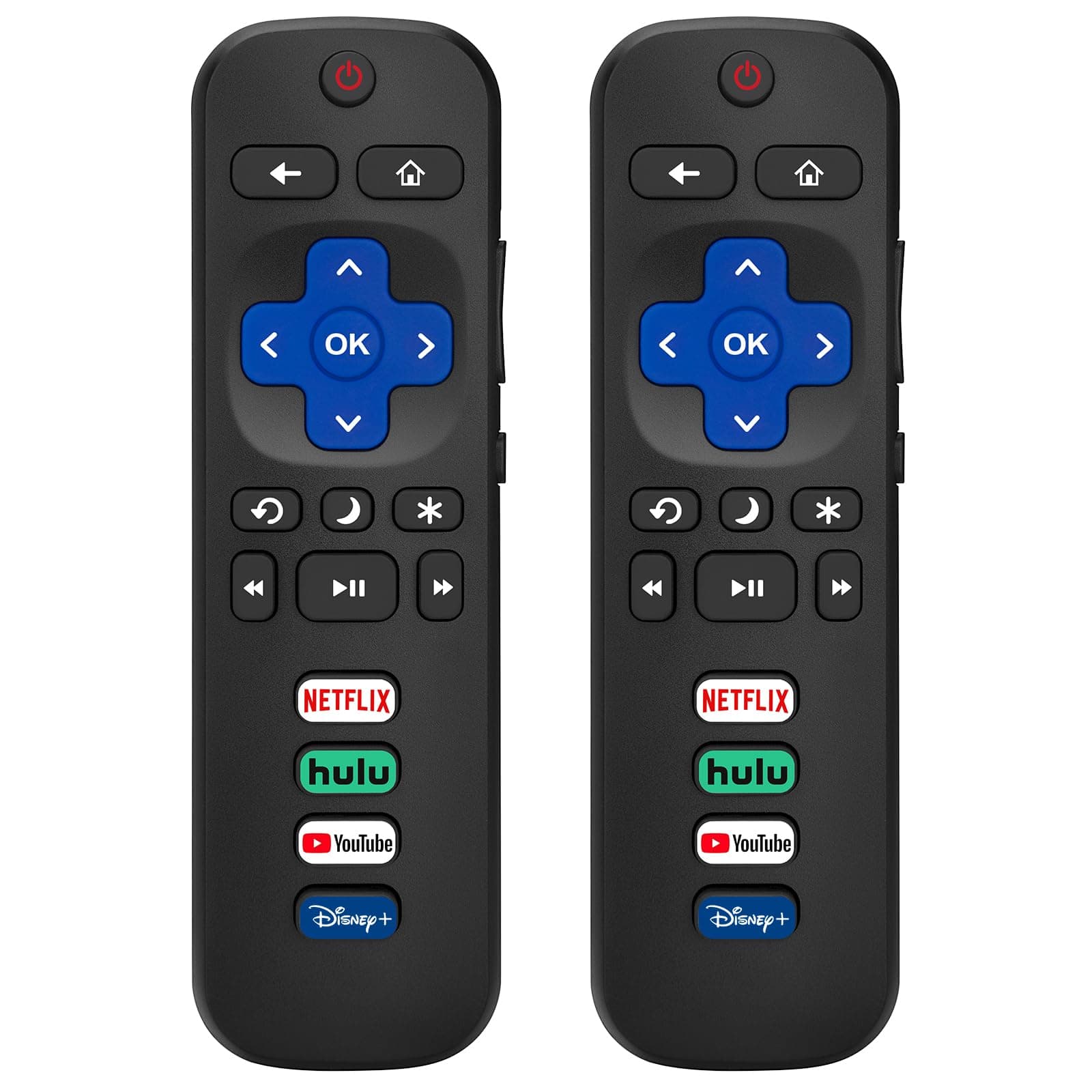 Convenient 2-Pack Replacement Roku TV Remotes