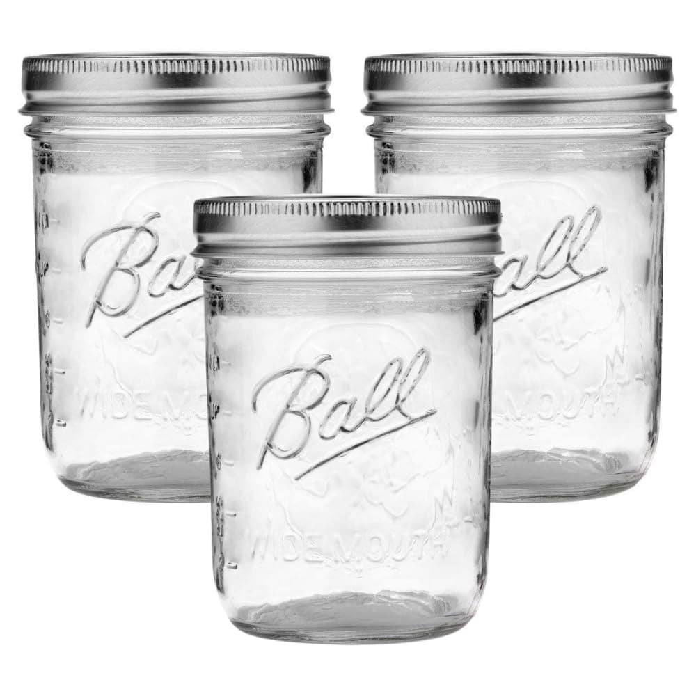 Ball Wide Mouth Glass Mason Jars with Lids