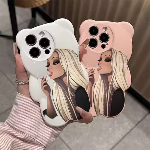 Adorable 3D Bear Phone Case for iPhone