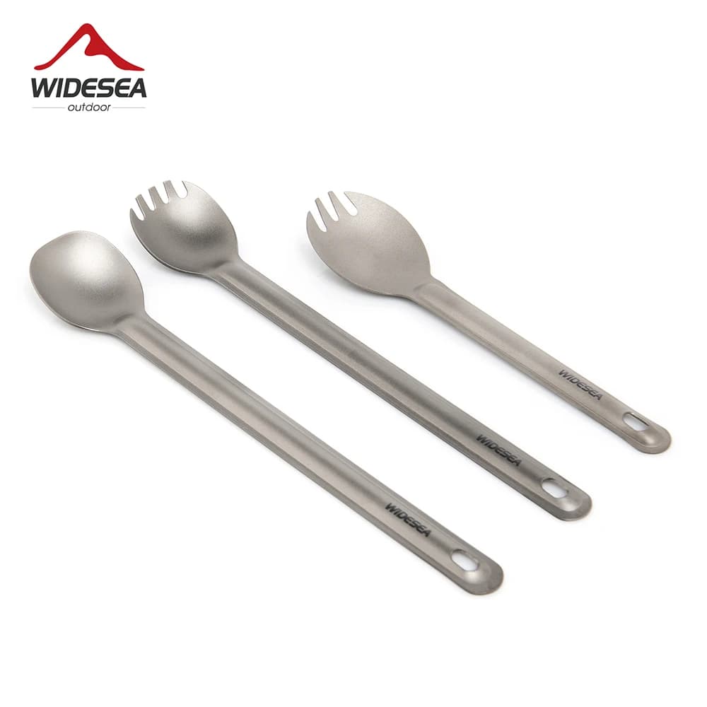 Widesea Camping Titanium Spork Spoon Outdoor Lightweight Fork