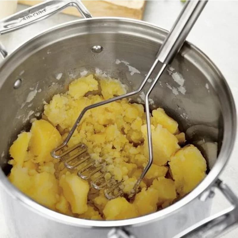 1pcs Stainless Steel Kitchen Gadget Potato Masher Press