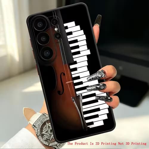 Trendy 2D Flat Cello Piano Phone Case for Samsung