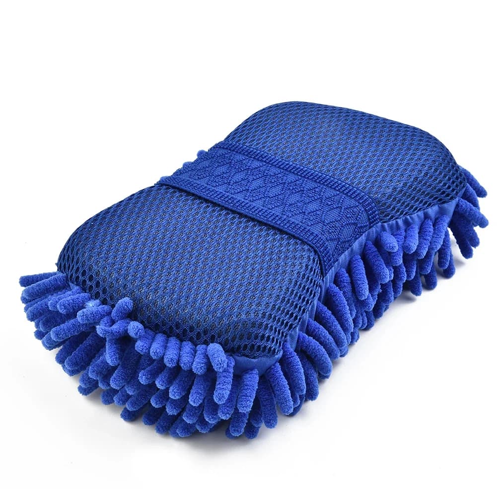 1/2Pcs Blue Microfiber Chenille Auto Cleaning Kit