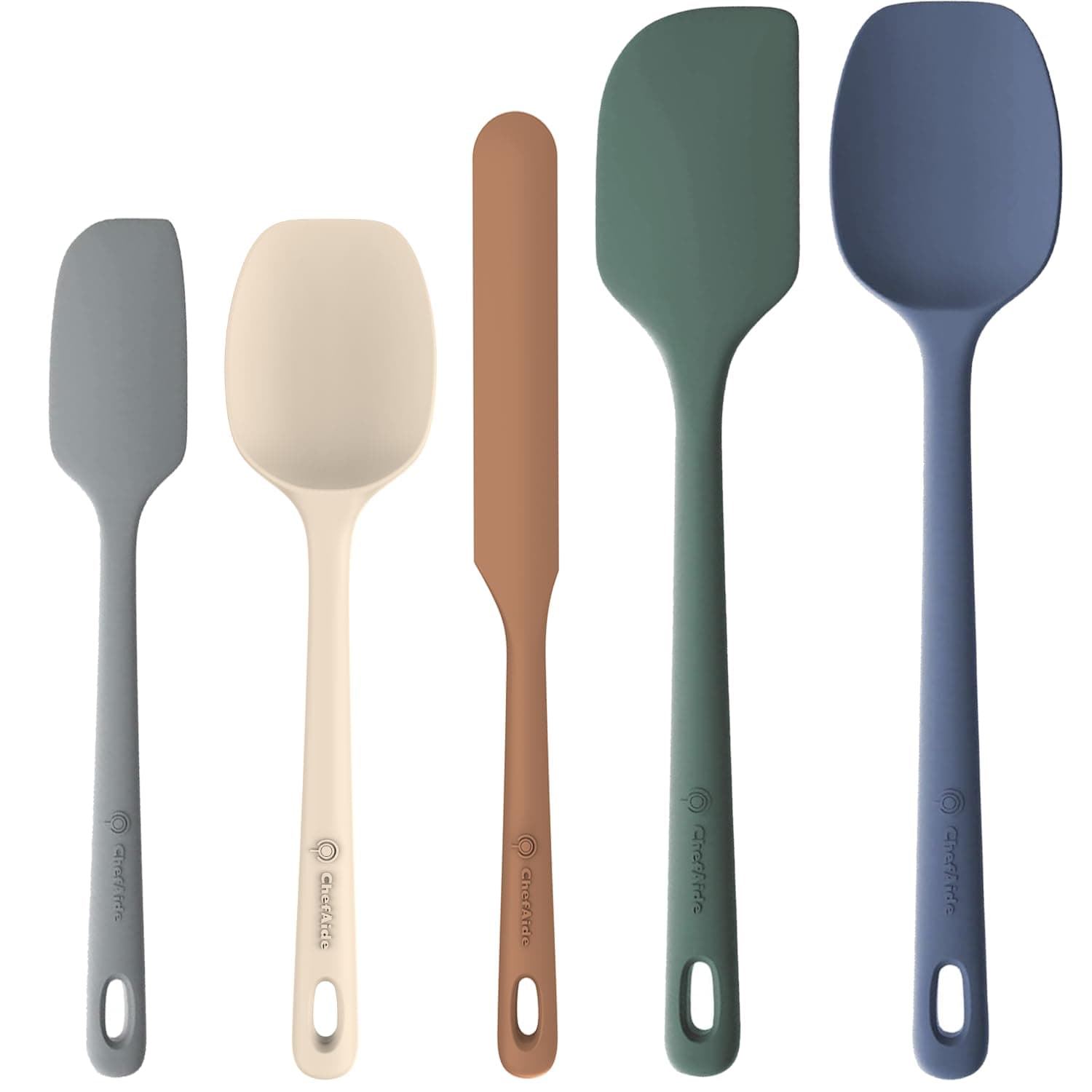ChefAide Silicone Spatula Set: Heat Resistant & Ergonomic