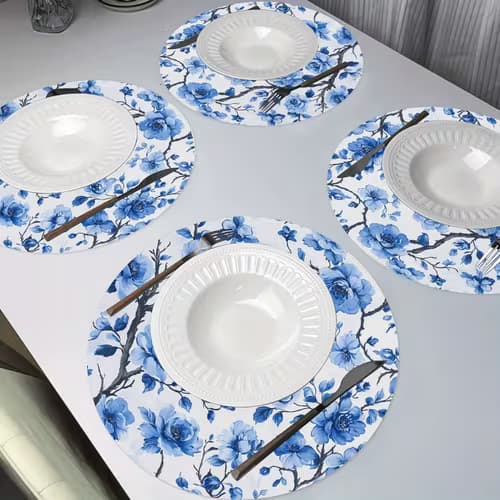 Stylish Floral Table Mats for Festive Dining