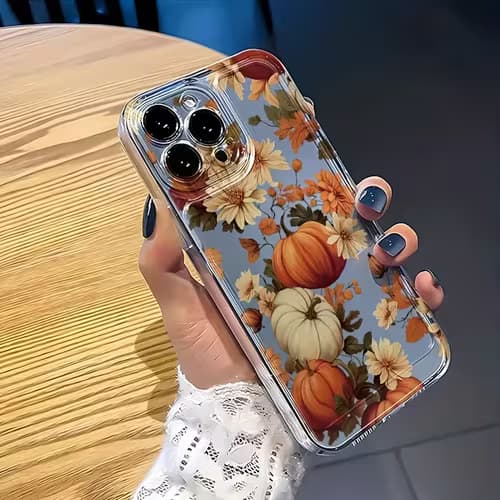 Autumn-Inspired Floral Phone Case for iPhones