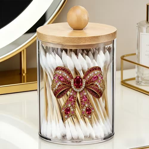 Chic Pink Bow Storage Jar for Glam Spaces