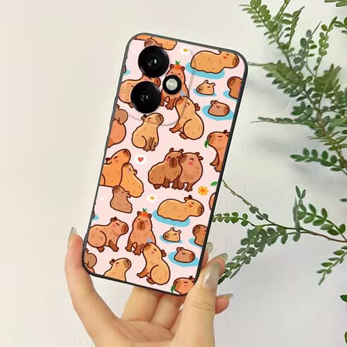 Phone Case - Stickers Depicting a Capybara Paradise