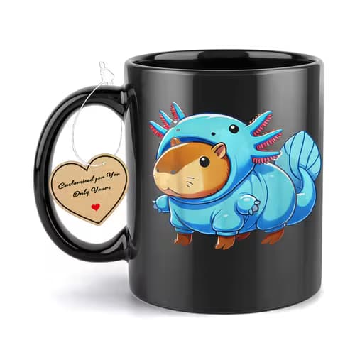 Charming Axolotl & Capybara Mug Trending Gift
