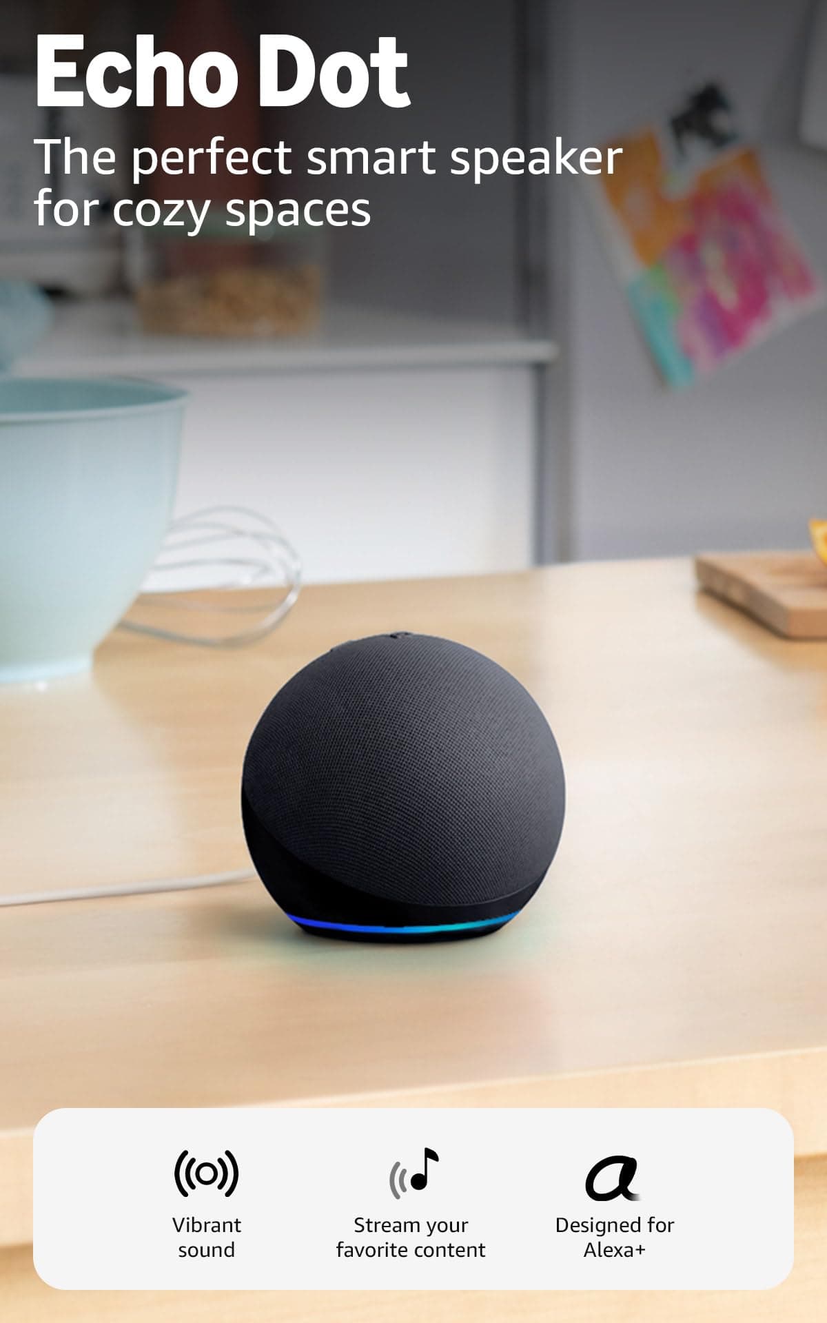 Echo Dot: Vibrant Sound & Smart Home Control