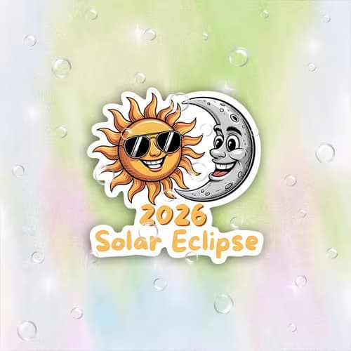 Total Solar Eclipse 2026 Glasses Sun Moon Kids