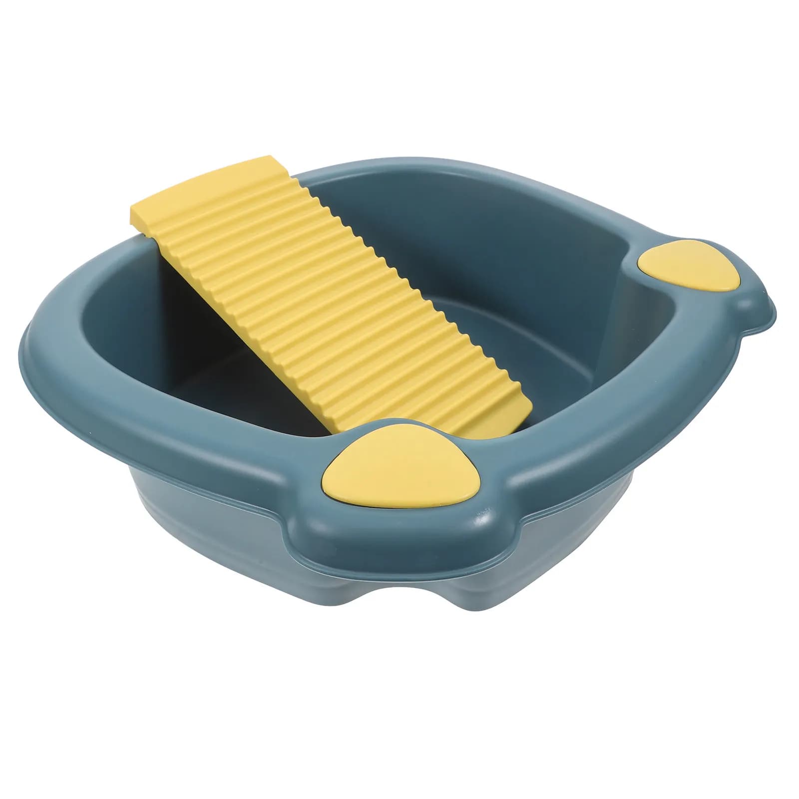 Compact Cartoon Laundry Basin with Washboard Feature