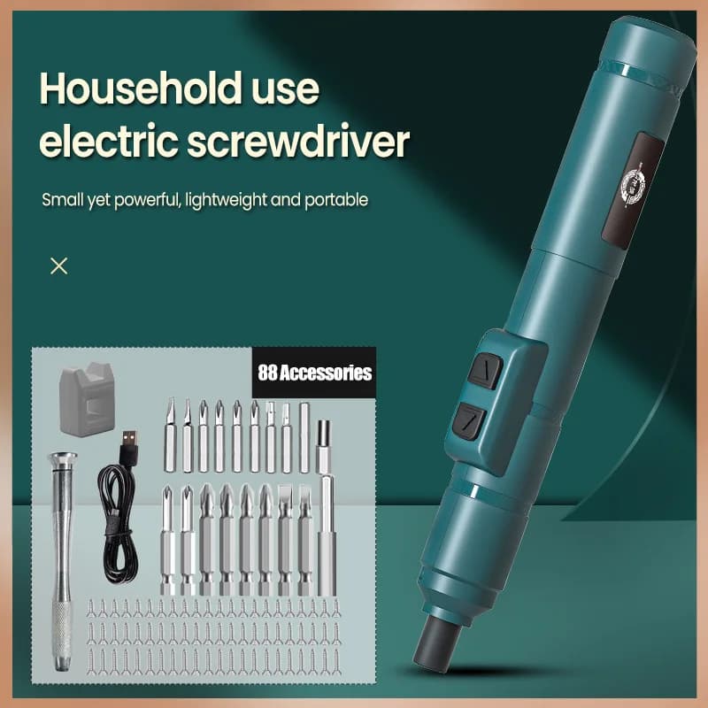 Mini Electric Screwdriver Set USB Rechargeable 1300mah