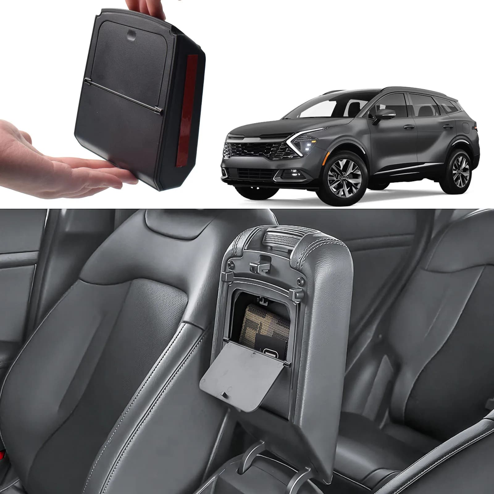 Armrest Hidden Box Tray for Kia Sportage 2023-2025