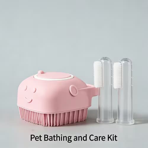 Dog And Cat Grooming Cleaning Kit: 1 Silicone