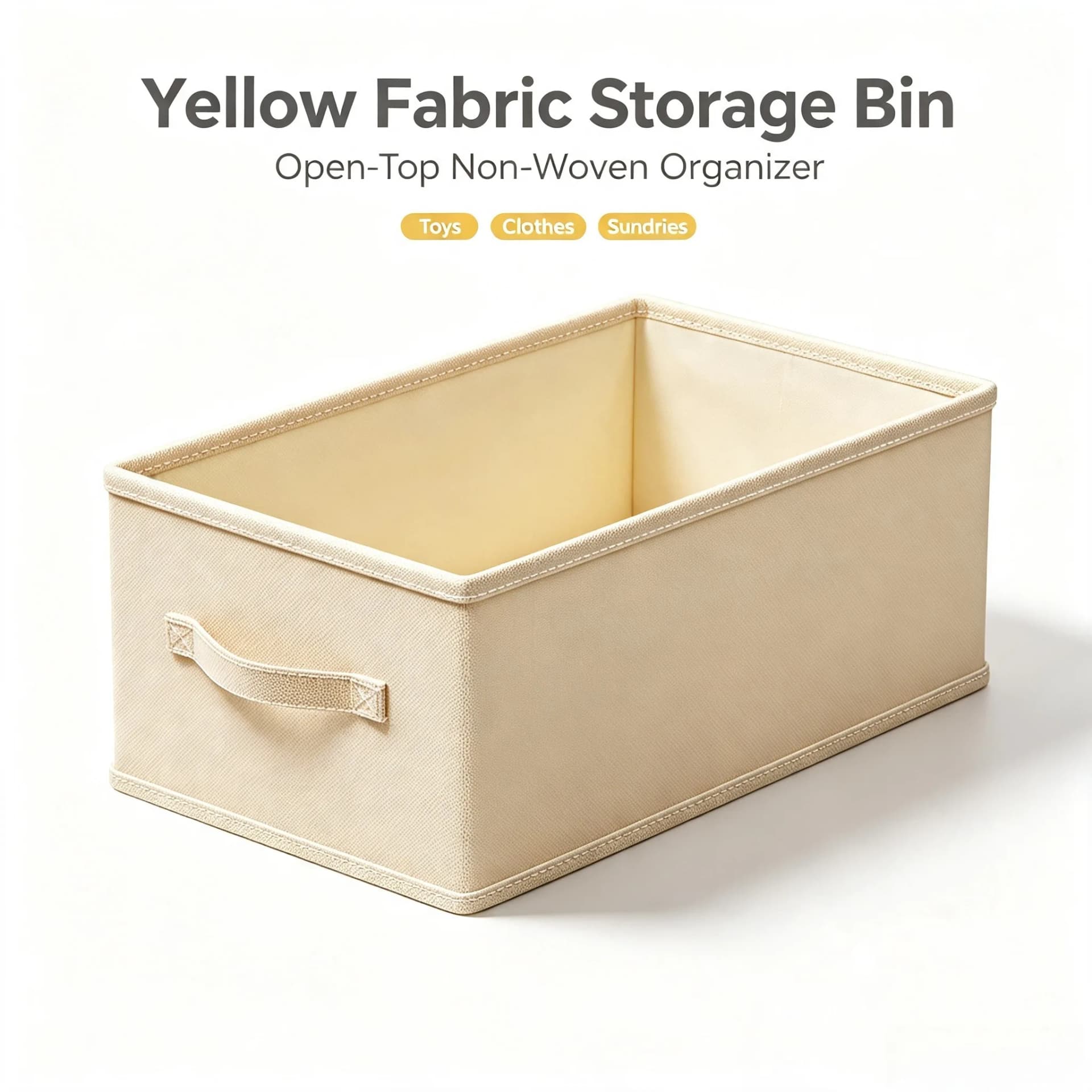 Foldable Fabric Clothes Storage Box with Handle Non-Woven