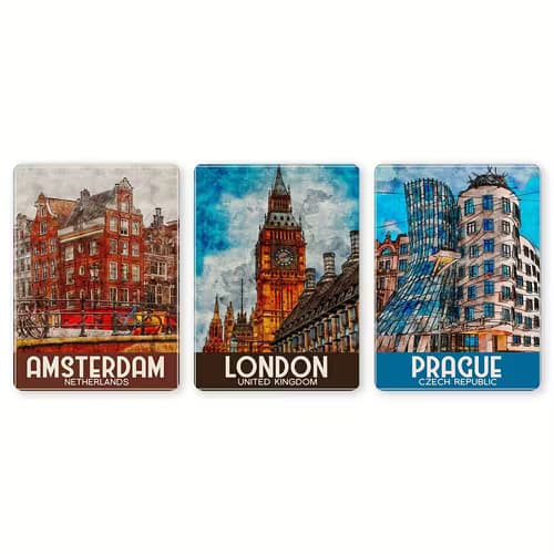 Chic 2D Art Magnets for Your Home